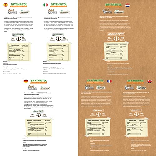 Erythritol Zero Zoetstof 1kg 100% Natuurlijk 0 Calorieën DulciLight | Ideaal voor Keto Diëten | +5 Zakjes Bruine Zoetstof Gratis | Suikervervanger | Geniet zonder Schuldgevoel - Image 3