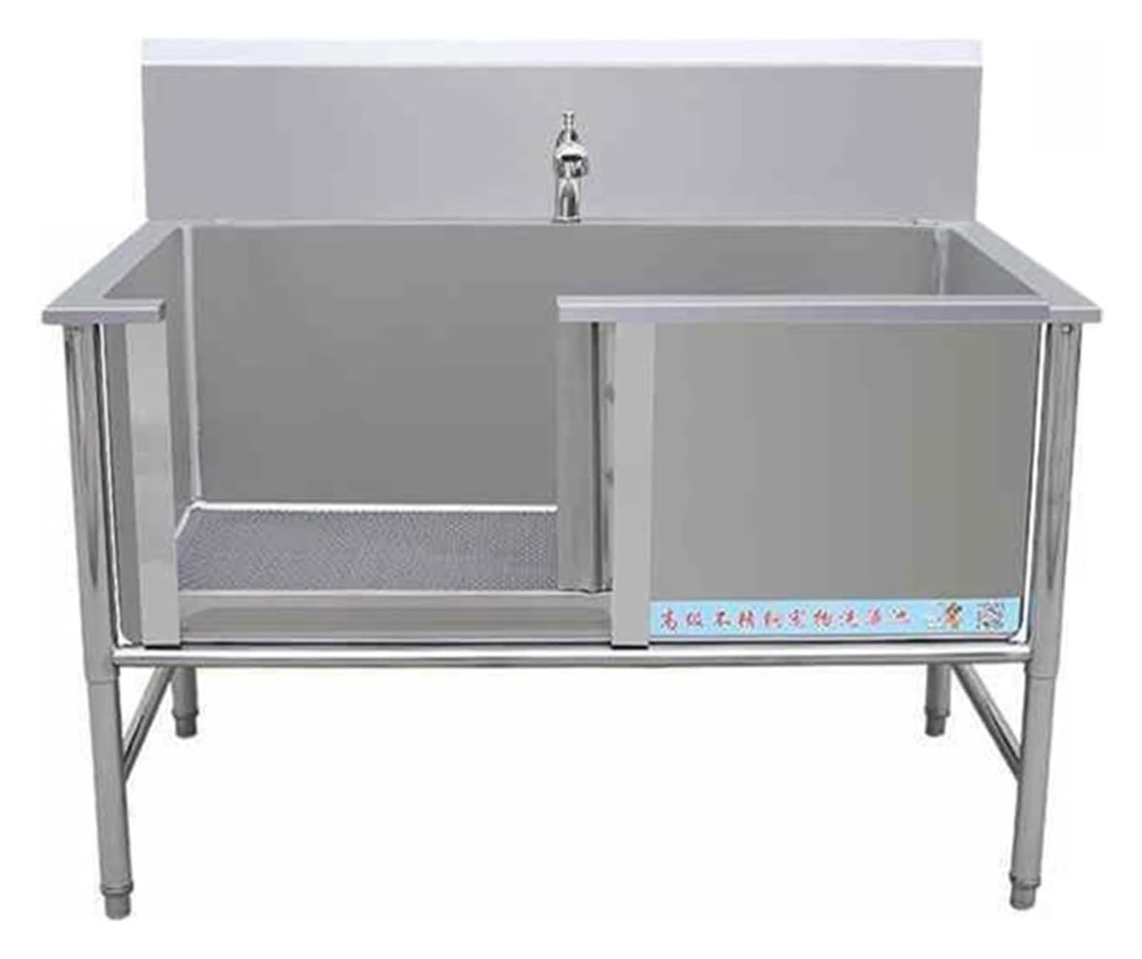 Dog Bathtub,Grooming Bathtub StationWash Shower Sink With Faucet,Professional Stainless Steel Dog Bathing Station,Pet Washing Station For Home,Dog Grooming Tub For Large,Medium & Small Pets(120cm/47.2