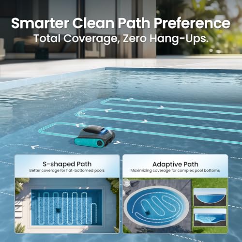 (2026 Upgrade) Aiper Scuba S1 Robotic Pool Cleaner, Wall & Waterline Cleaning, Double Filtration, Extended 180-Min Battery Life, Smart Navigation, App Support, OTA Upgrade