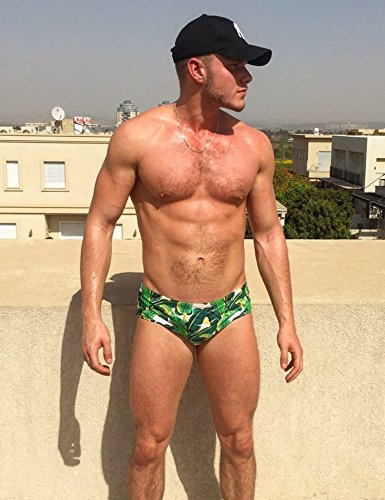 Taddlee Sexy Men Swimwear Classic Cut Surf Board Boxer Trunks Swim Briefs Bikini, Green, Large #TOP3