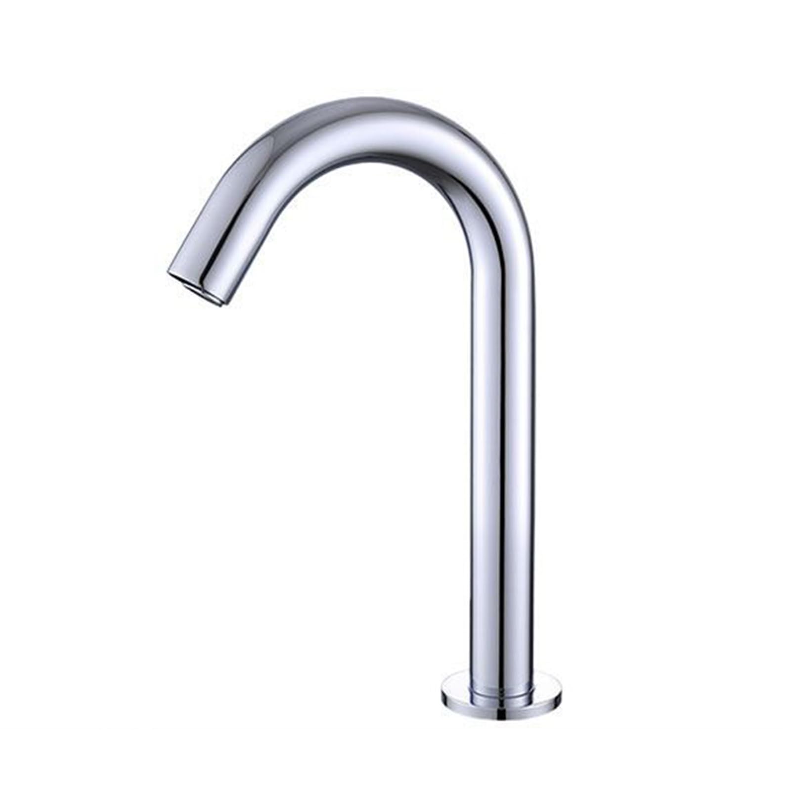 ZYCHSJXA Touchless Bathroom Tap Infrared Sensor Faucet Battery Hot and Cold Water Mixer Sink Taps Mixers Chrome,Middle