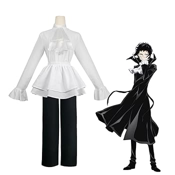 文スト 芥川龍之介 コスプレ 衣装 ウィッグ 文豪ストレイドッグス やつがれ L 芥川龍之介 コスプレ衣装 【文豪ストレイドッグス】 cosplay
