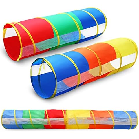 Hide N Side Kids 6Ft Crawl Through Play Tunnel Toy, Pop Up Tunnel For Kids Toddlers Babies Infants & Children Gift Indoor & Outdoor Tube Cover