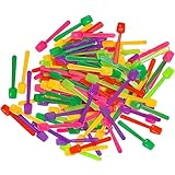 Outside the Box Papers Pink, Blue , Hot Pink and Green Mini Gelato Taster Spoons Clear Plastic - 200 per Package