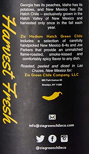 Original New Mexico Hatch Green Chile By Zia Green Chile Company - Delicious Flame-Roasted, Peeled & Diced Southwestern Certified Green Peppers For Salsas, Stews & More, Vegan & Gluten-Free - 16Oz #TOP1