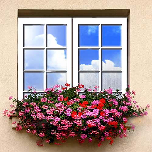 Filmgoo One Way Window Film Non-Adhesive Static Cling Daytime Privacy Film Sun Blocking Heat Control Mirror Window Tinting Film for Home Office, Black Silver, 17.5 Inch X 6.5 Feet