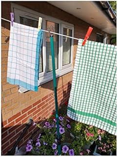 Prop Galvanised Metal HD Twist Lock Washing Line Support Pole 2x Garden Outdoor Extendable Pole Cloths prop Laundry Support Extending Pole Pair Telescopic Strong Airer