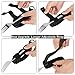 Beautyflier Spoon Fork Universal Cuff Utensil Adjustable Holder Strap for Holding Cutlery, Pens, Toothbrushes for Elderly or Individuals with Weak Grip (Black, Large Size)