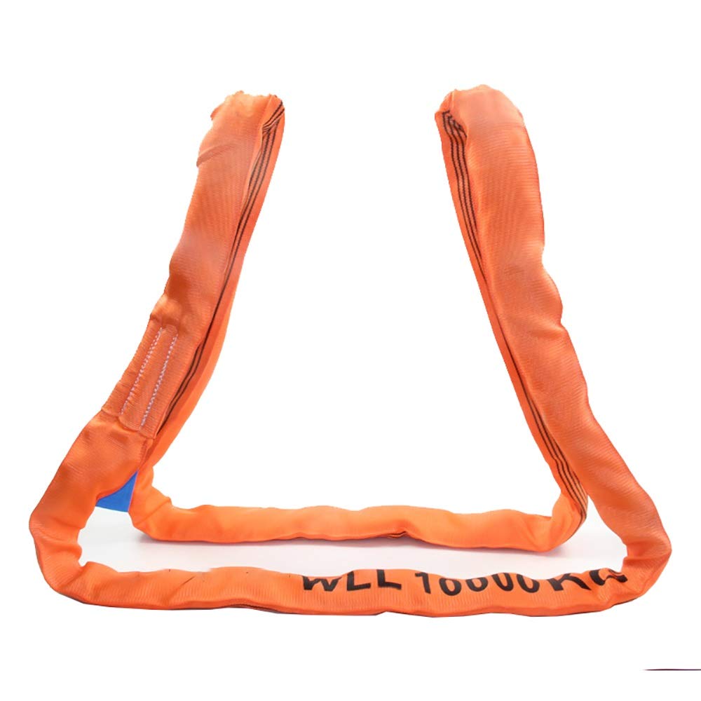 Élingue de levage 10 tonnes en polyester orange pour charge lourde