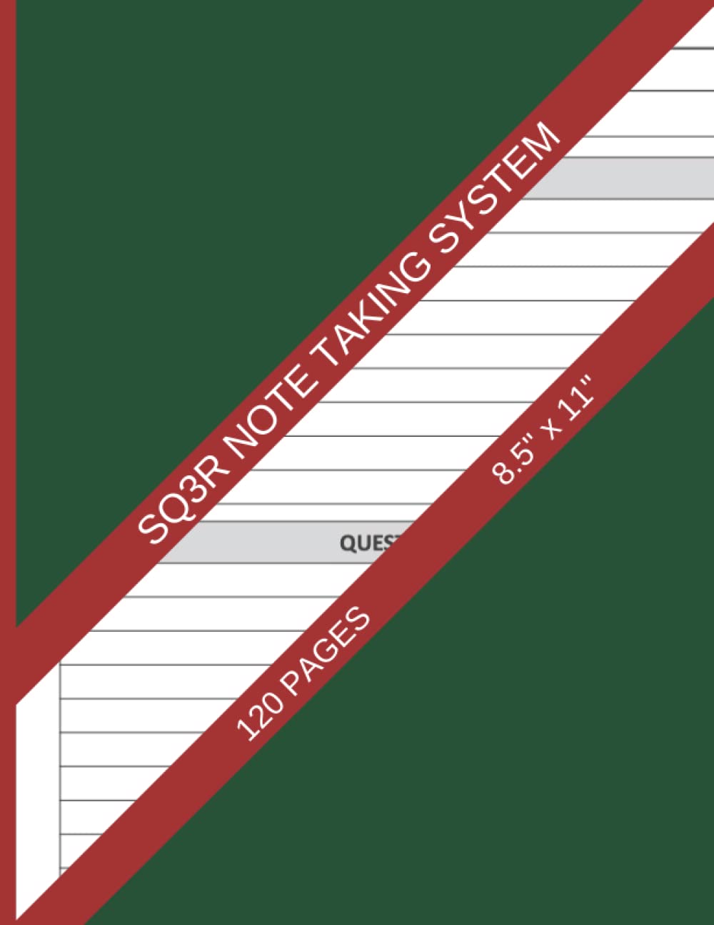 SQ3R Notebook: SQ3R Note Taking System Notebook, Large (8.5"x11") , 110 Pages, for Students at School and University.