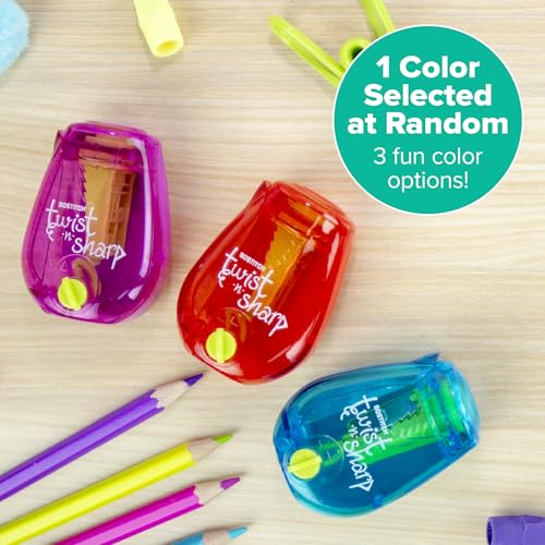 bostitch office pencil sharpener one assorted color twist-n-sharp kids amp colored pencils ps1-adj