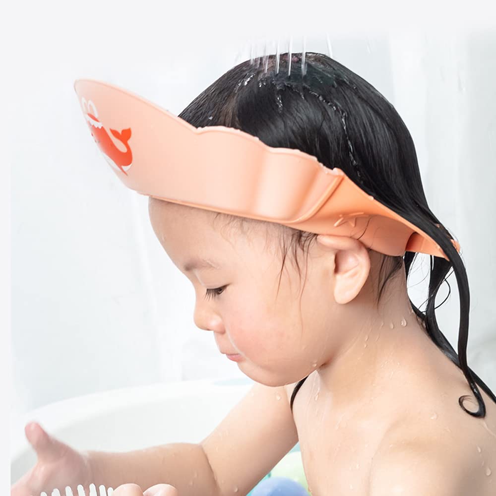 BORNINX Whale Pattern Shower Cap Bathing Cap Hat Bathing Protection for Baby Kids Infants Children Toddlers(Blue) : Baby