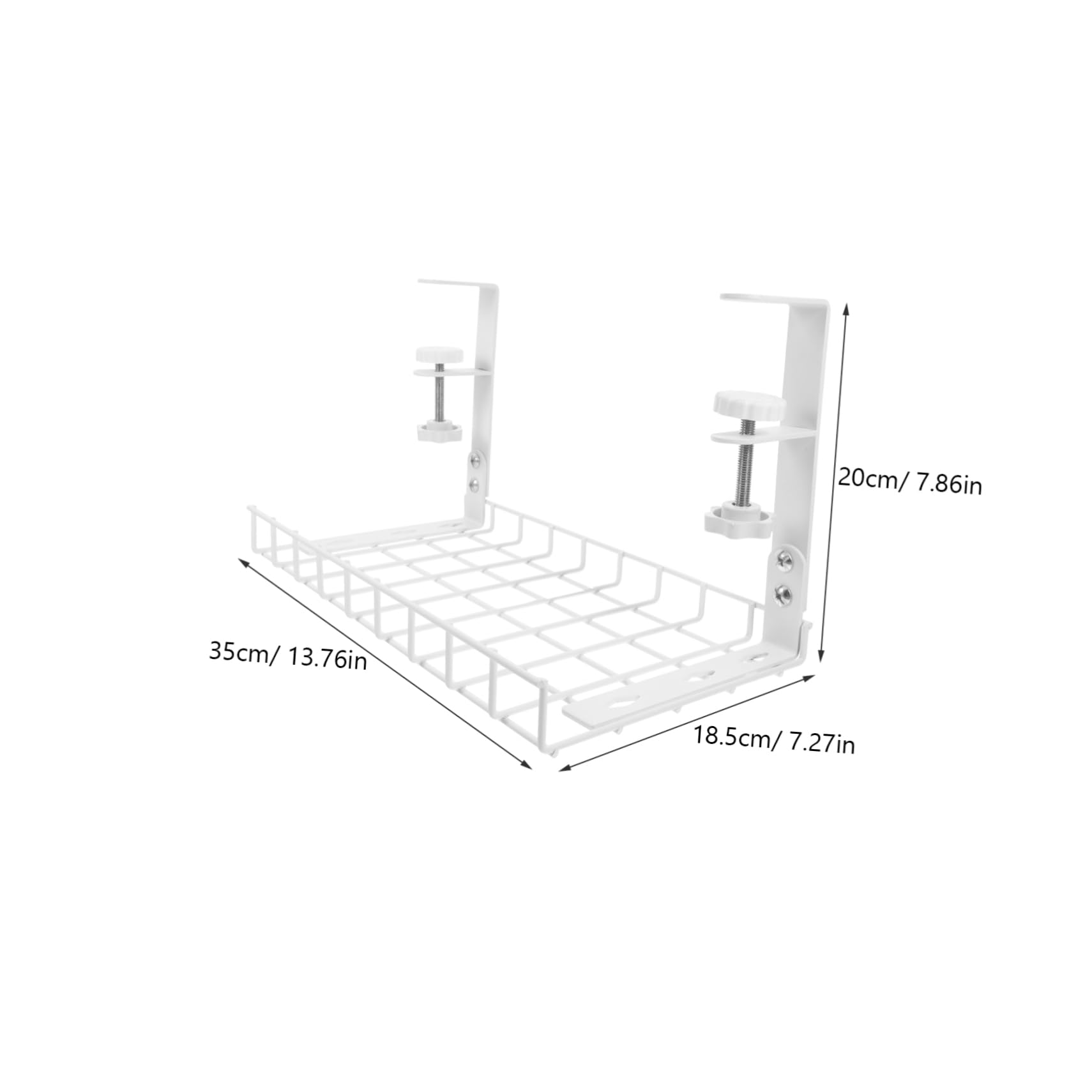 Range-câbles sous Bureau sans Perçage en Fer Blanc, Large Capacité