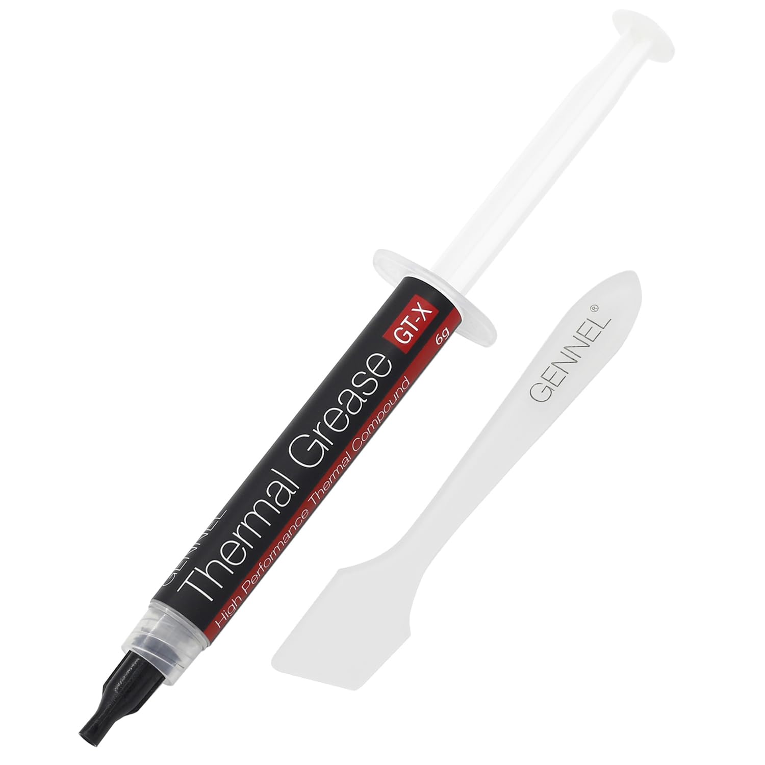 GENNEL GT-X Thermal Paste CPU (6g) Thermal Compound (＞12.8W/m.k), Heat Sink Compound Paste, Carbon Based High Performance, Non Conductive Thermal Grease for CPU/PS4/PS5/PC/GPU Coolers