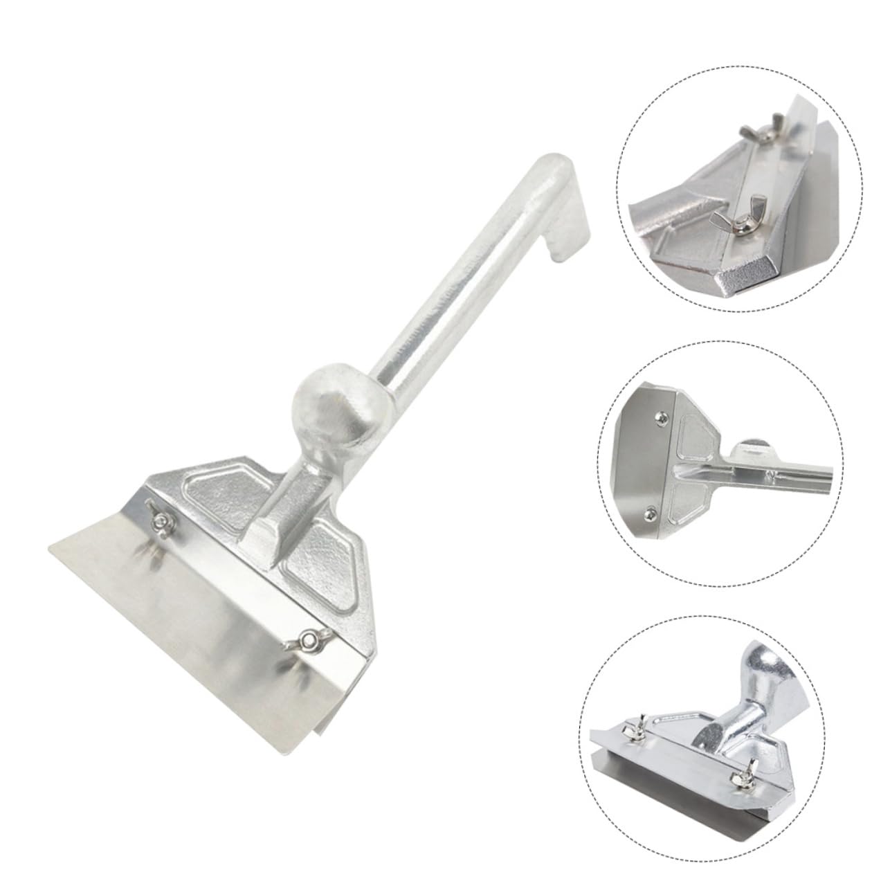 Toyvian Grattoir à Barbecue en Acier Inoxydable Robuste Poignée Extra Longue Ergonomique pour Nettoyage de Grille de Cuisson en Extérieur – Outil Multi-Usage Antiadhésif Sécurisé
