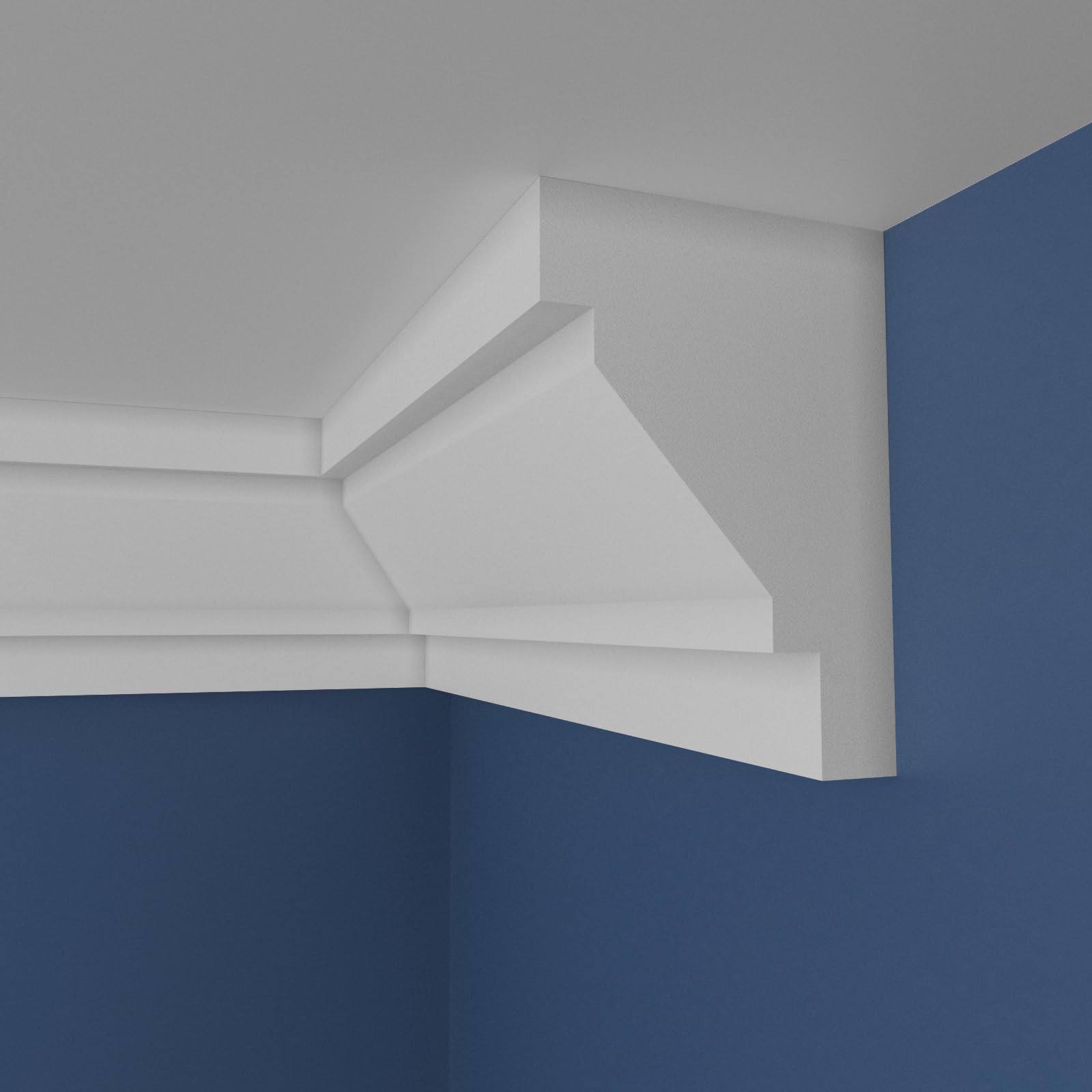 WOLDECOR XPS Cornice Coving – Decorative Coving Moulding for Ceilings, Lightweight Paintable Ceiling Coving Trim, Easy DIY Installation, Durable and Moisture Resistant (WS10, 2 Meters)