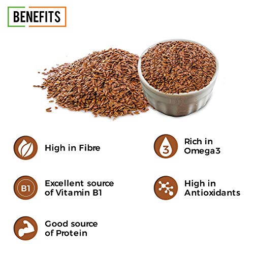 Image of Chef Urbano Flax Seeds 600g | Alsi Seed | Raw and Natural | Immunity Booster | Rich in Protein and Fiber | Seeds for Eating | Diet Food