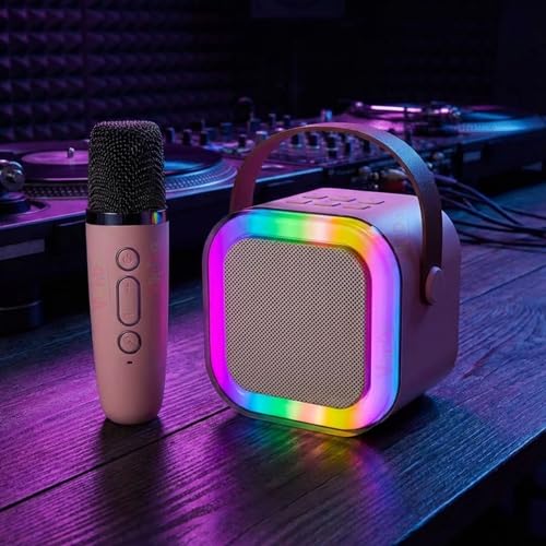 Image of VikriDA Mini Karaoke Machine for Kids & Adults,Portable Bluetooth Speaker with 1 Wireless Karaoke Microphone,Music Toys Christmas Birthday Gifts for Girls & Boys 4,5,6,7,8,9,10,11,12 Year Old.