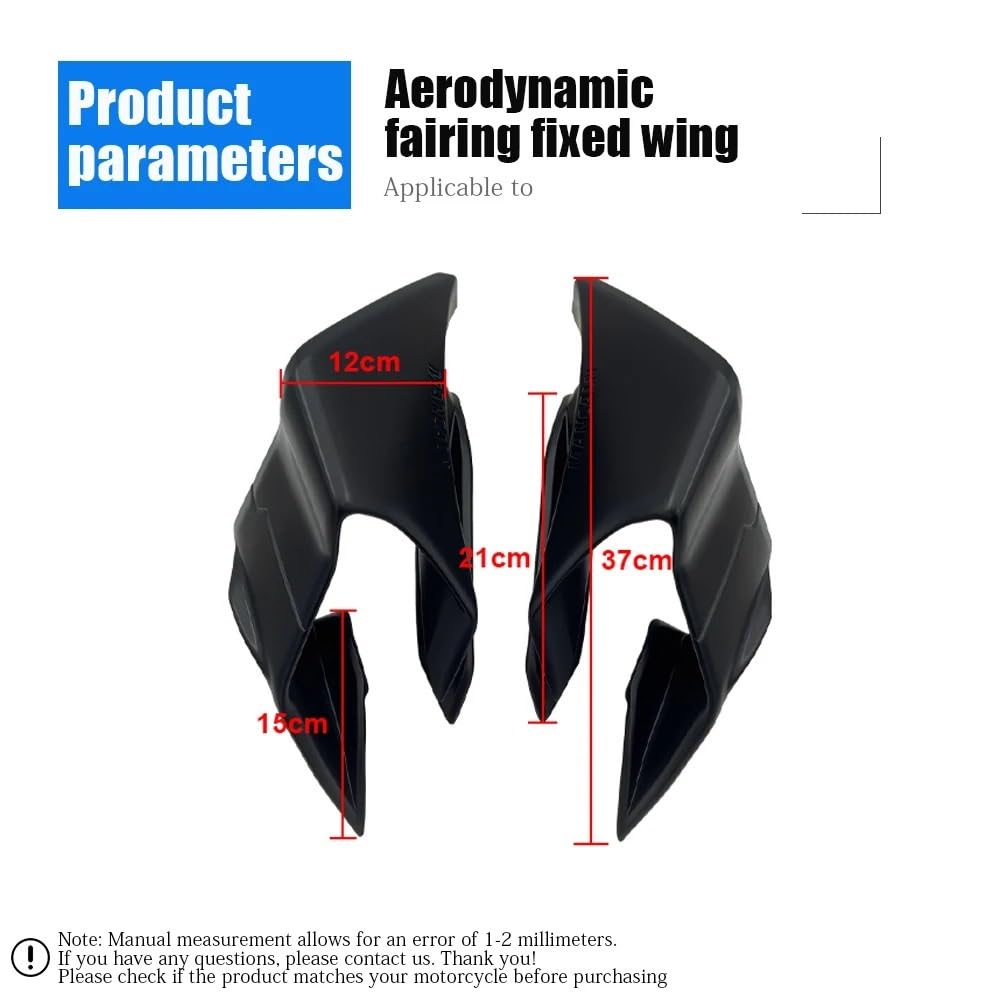 Pasuje do YZFR6 R6 2008-2016 pasta aerodynamiczna Winglet naprawiono skrzydło boczne owiewka części motocyklowe Włókna Boczne Owiewki Winglets