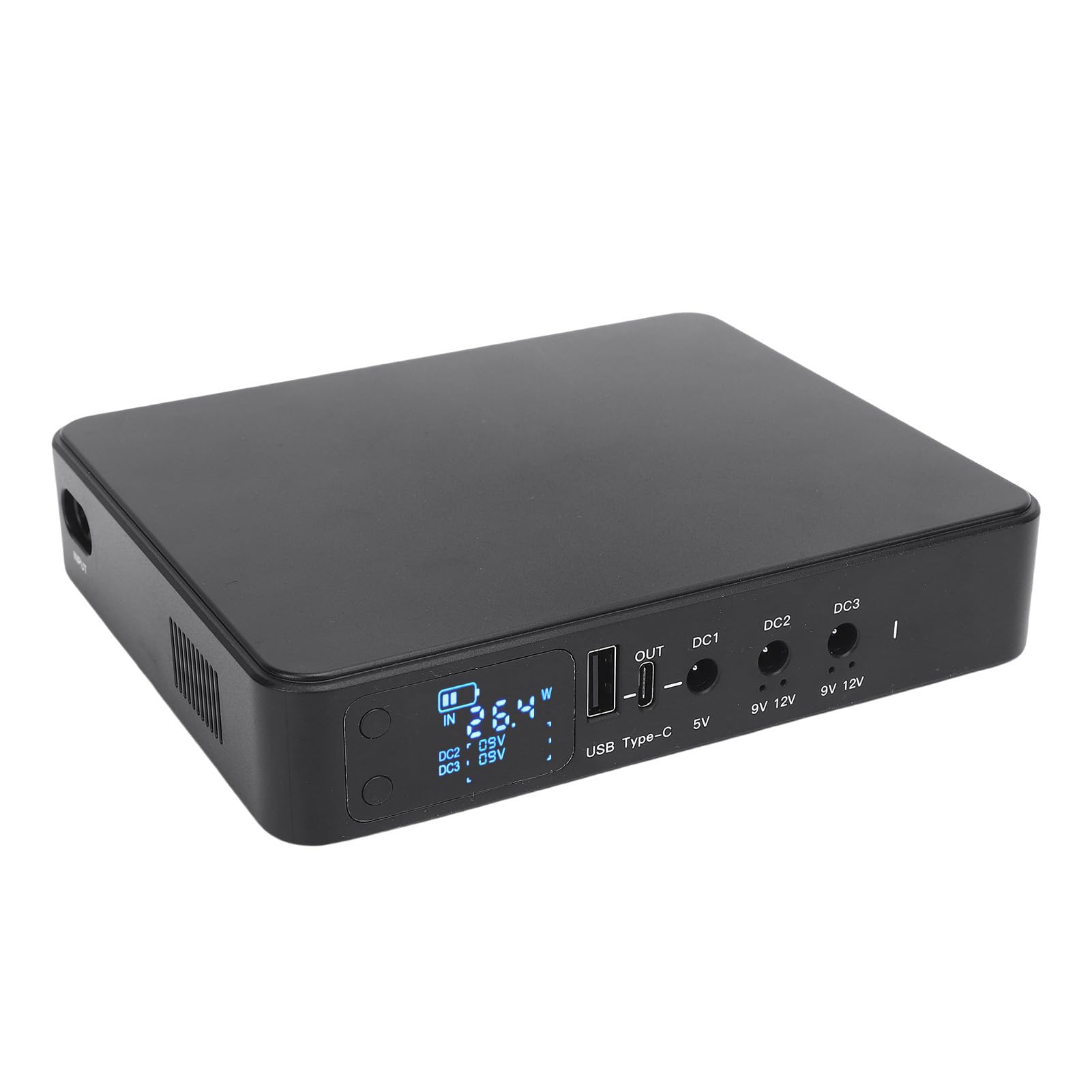 Cocoarm Respaldo de Batería UPS, Fuente de Alimentación ABS UPS con Batería de Litio de 10400 MAh, Pantalla Digital HD, Salidas de 5 V 9 V 12, para de Seguridad de Cámara Enrutador Escáner de