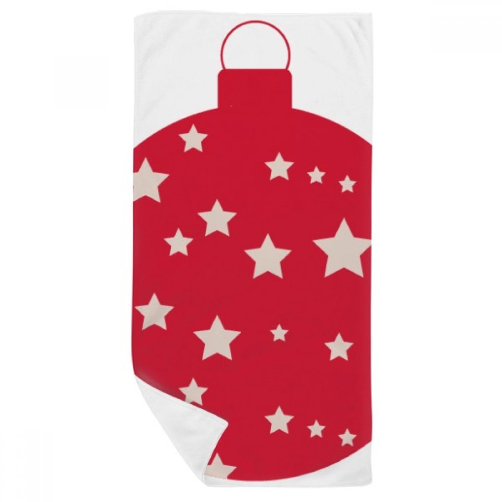 Serviette de bain Étoile de Noël rouge 35x70cm douce pour toilette