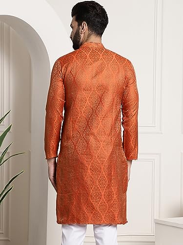 Image of SOJANYA (Since 1958 Men's Silk Blend Designer Long Kurta