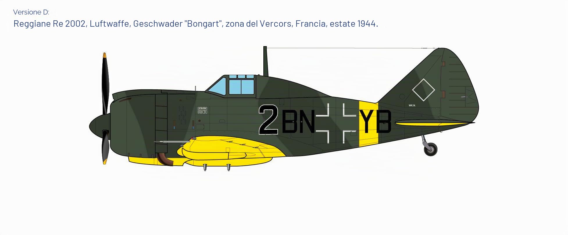 Italeri 1472 Reggiane Re.2002 Ariete, Scala 1:72, Plastic Model Kit/Modello in plastica da montare