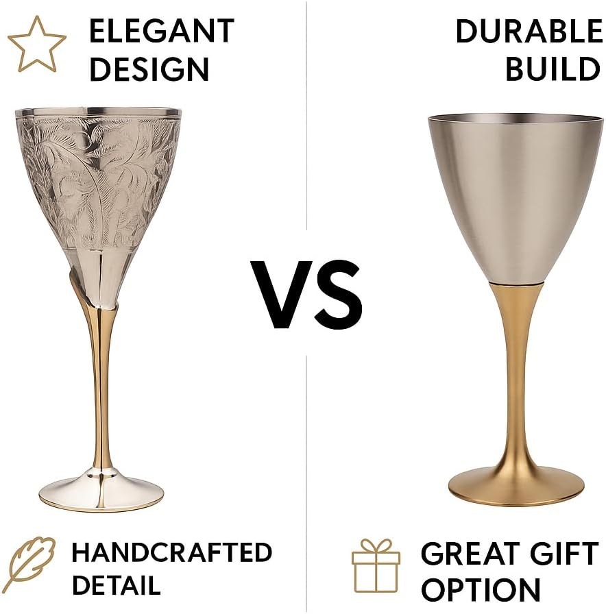 Vintage Chalice Goblet – 7oz Gold Brass Medieval Cup for Communion, Wedding, Rituals – Royal Catholic Goblet, Gothic Decor, King Arthur Renaissance Caliz Catolico