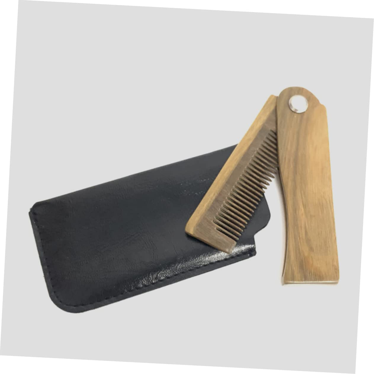 BELLIFFY Wooden Mustache Comb Hair Accessory Folding Beard Comb Hair Supply for Men