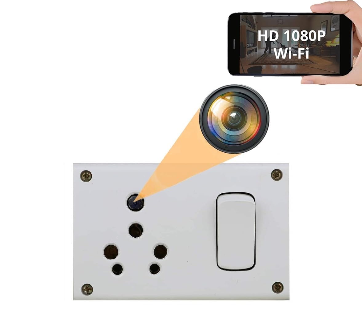 Spy Camera 4K Spy WiFi Switch Socket Camera HD Audio Video Recording Watch Live Security Camera 32GB SD Card Support-image-49