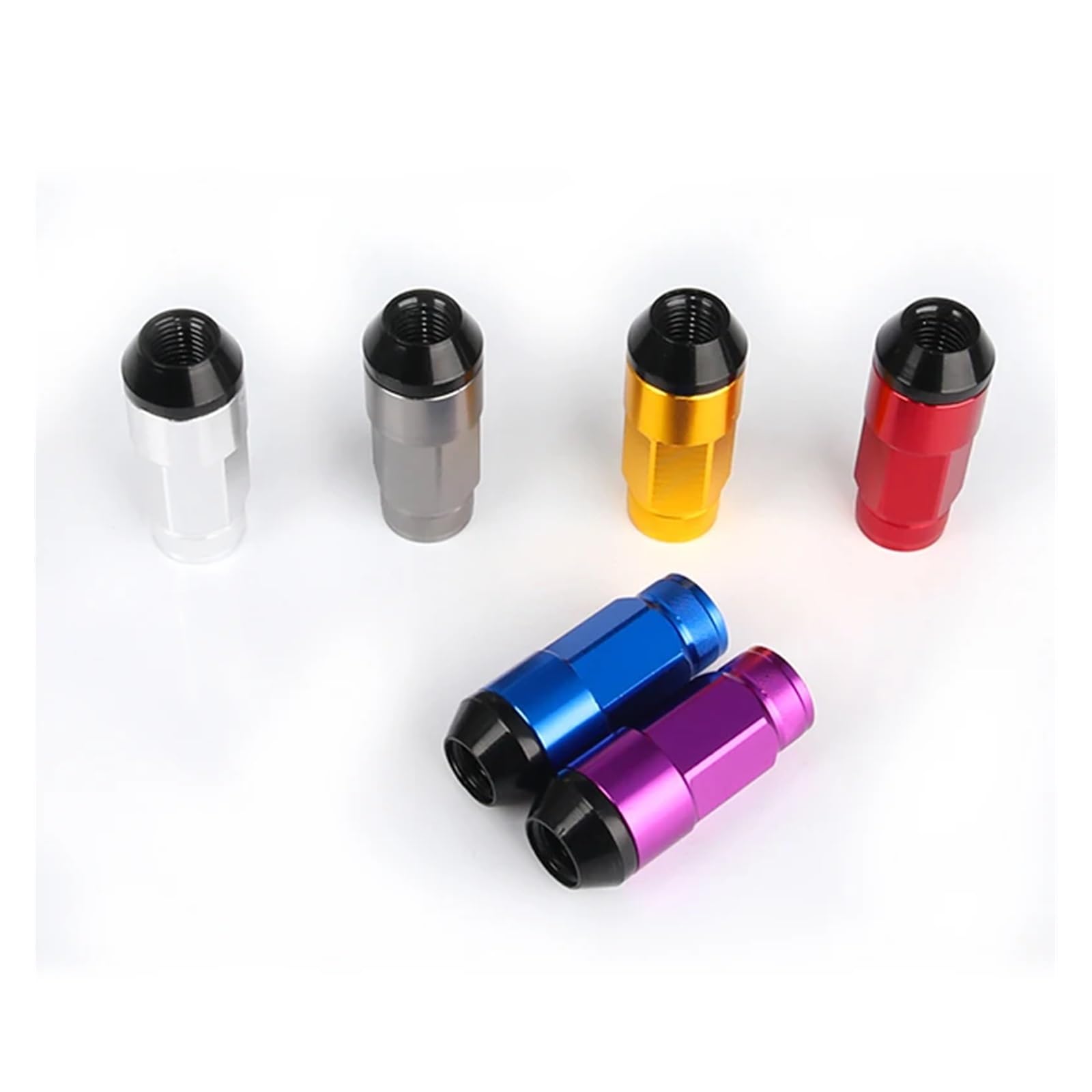 New Racing 20Pcs Set Composite Nut Anti Theft Alloy Aluminum Lock Wheel Lug Nut Bolt M12x1.5 M12x1.25(Blue,M12x1.5)