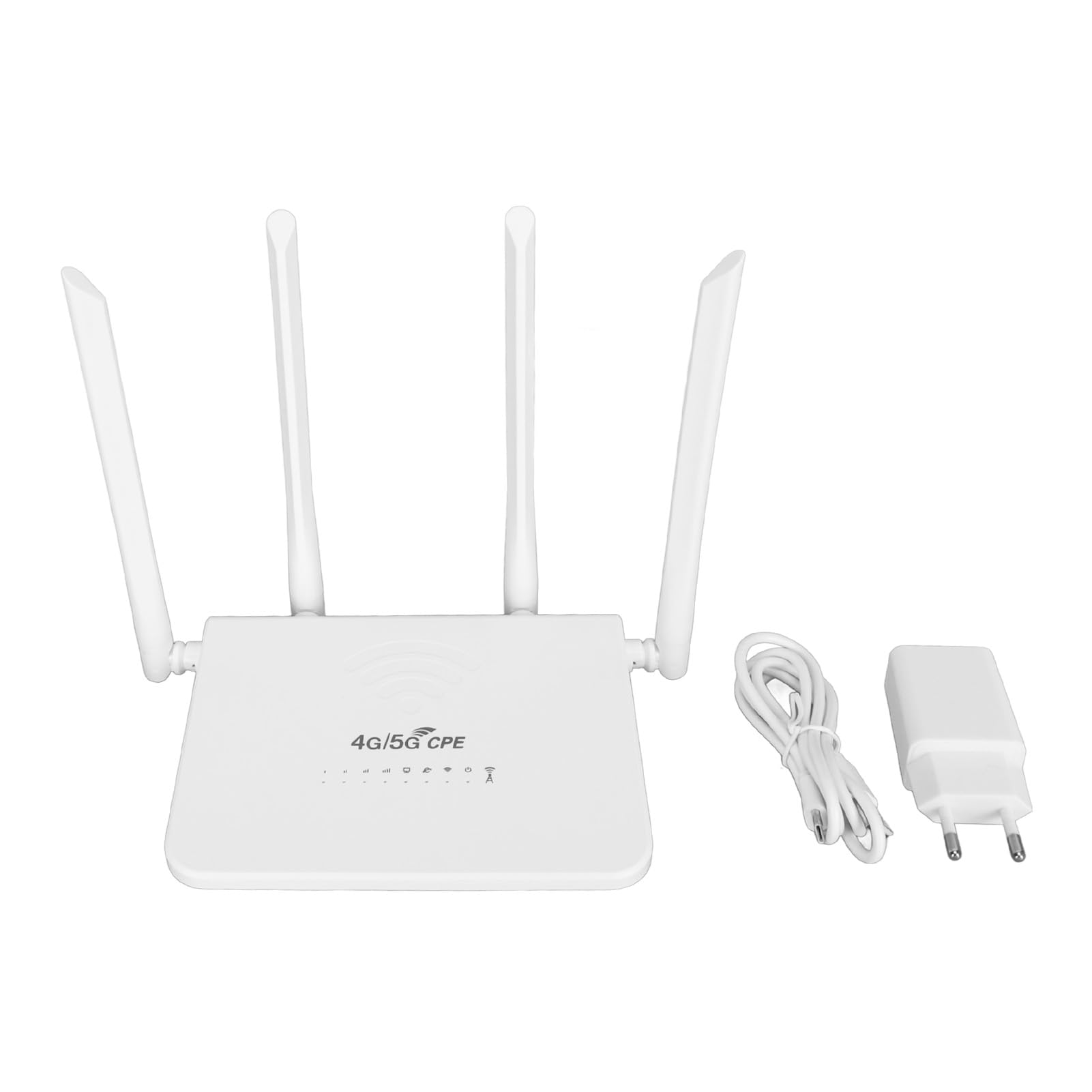 Router Wi-Fi 4G, Modem Router 4G LTE, con Slot per Scheda SIM, Trasmissione Wi-Fi 2.4G a 300Mbps, Fino a 20 Dispositivi, con 4 Antenne Ad Alto Guadagno (5Dbi), per L'Europa
