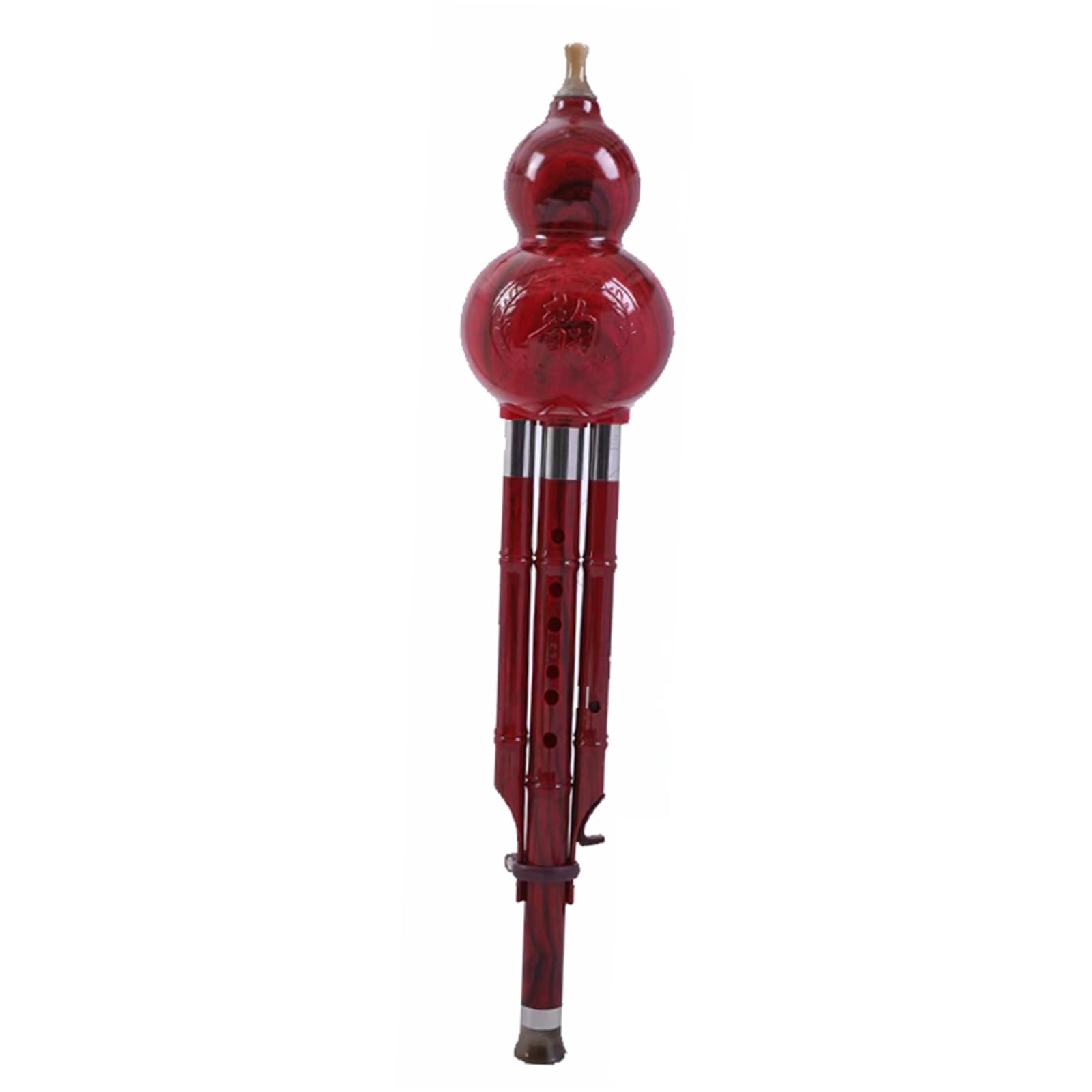 Hulusi Anti-Fall-Harz-Hulusi-Instrument Für Anfänger C-Ton B-Flach-Doppelton-Einstieg Professionelle Leistung(Red,C)
