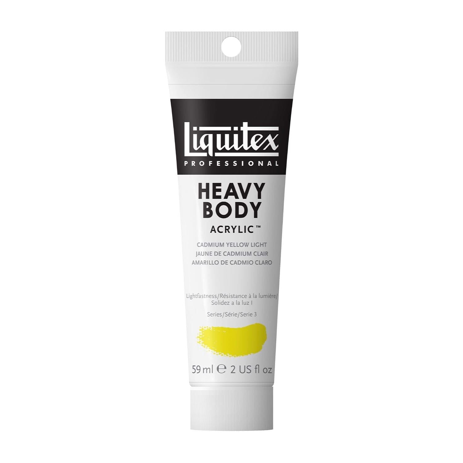 Liquitex 8870120 Professional Heavy Body Acrylfarbe in Künstlerqualität mit ausgezeichneter Lichtechtheit in buttriger Konsistenz, 59ml Tube - Kadmiumgelb hell