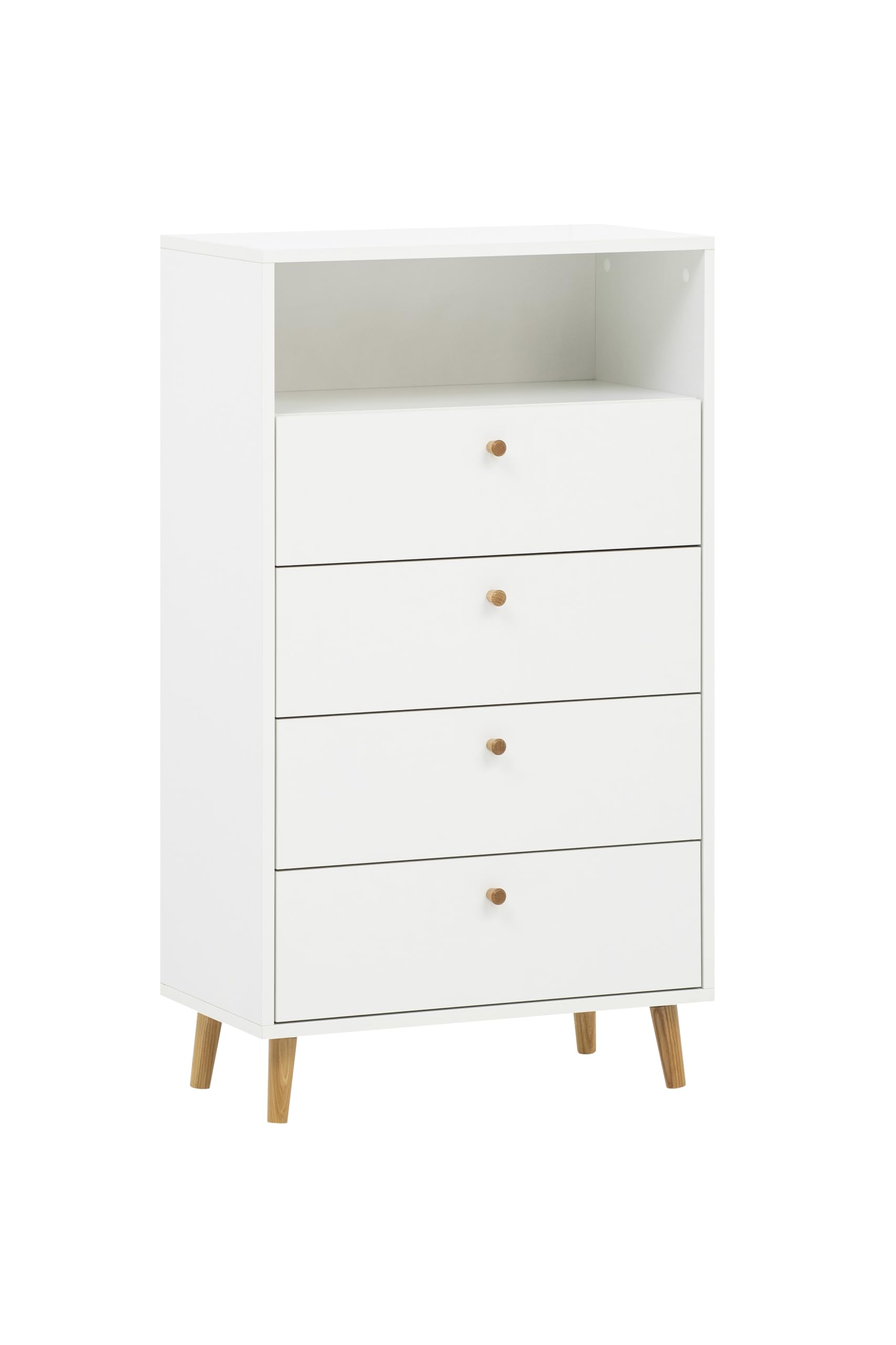 Schildmeyer Bjarne Highboard 158676, weiß matt, 60,2 x 33 x 104,4 cm