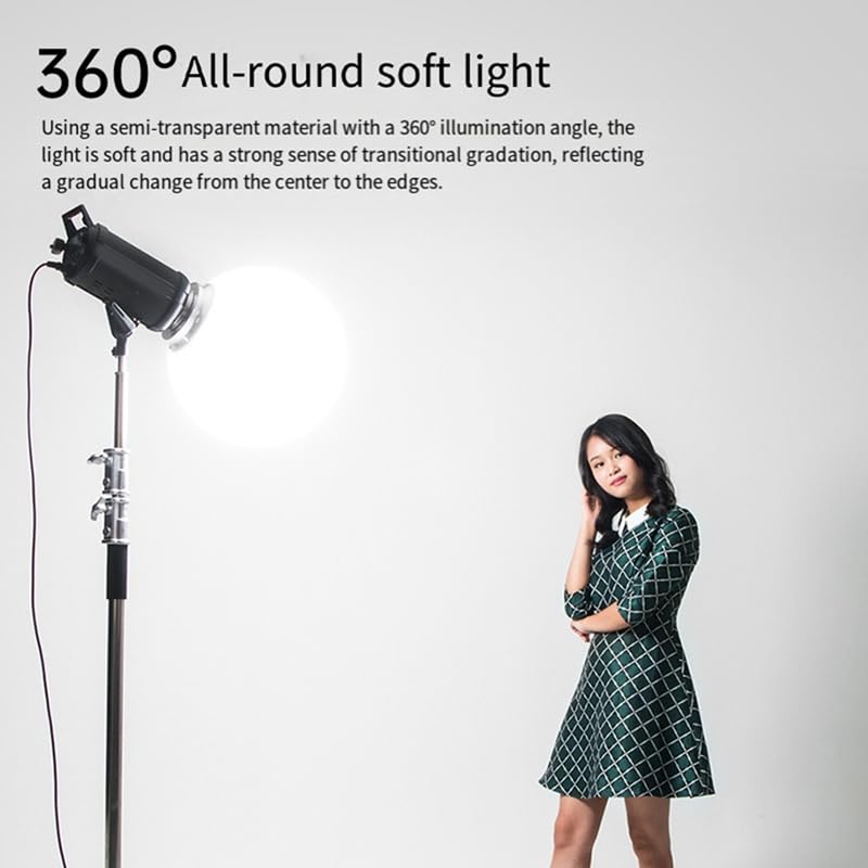 Softbox 30 cm uniwersalny dyfuzor do fotografii Soft Ball Dome do studia – z uchwytem Bowens Mount poprawia jakość zdjęć