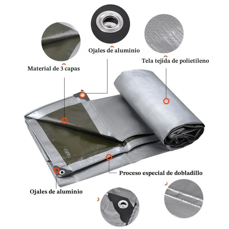 Lonas impermeable gruesa con proteccion UV resistente a heladas exteriores 2