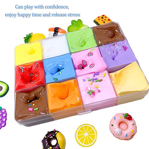 SIMUER Wolk Klei, Katoenen modder, DIY Fluffy Slime Fruit Schotel Slijm Groente Cake Slijm Modder Kinderen Intellectuele… - Image 6