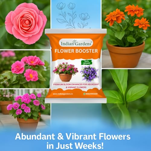 Image of Indian Gardens - Flower Booster | Flowering Plant Food for Heavy Blooming | Promotes Bigger, Brighter Flowers & Healthy Growth | Suitable for All Flowering Plants (5 Kg)