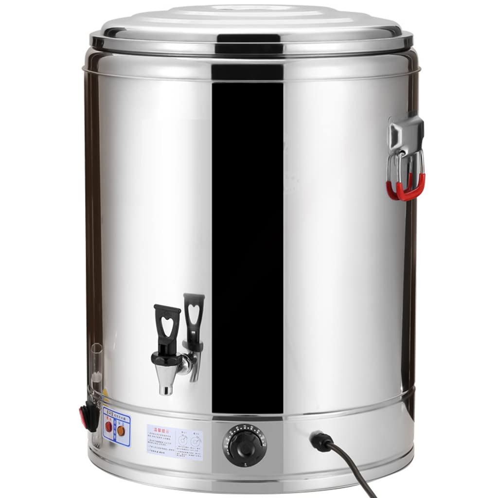 ASerZenith Commercial Electric Insulated Bucket, Stainless Steel Catering Urn Hot Water Beverage Dispenser With Faucet, Insulation Barrel For Shop Restaurant To Pursue Happiness