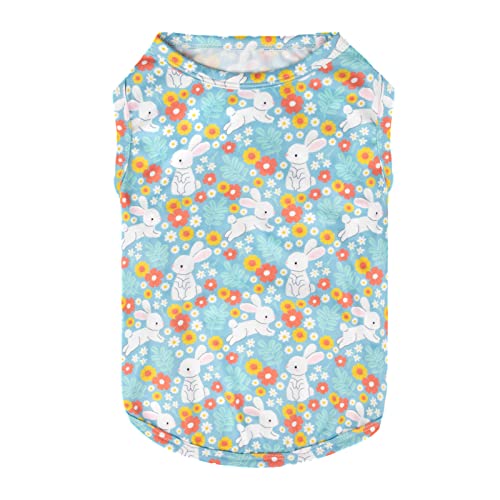 Image of CuteBone Dog Shirts 2-Pack Soft Pet Clothes Breathable Summer Vest for Small Puppy and Stretchy Cat Apparel
