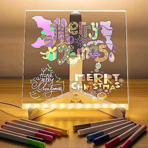 NYRWANA Led Board for Writing, 3D Acrylic LED Message Board, Led Writing Board, Birthday Gift
