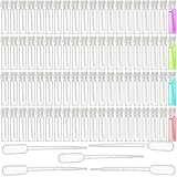 Mezchi 200Pcs Mini 1ml Clear Glass Perfume Sample Bottles with 5 Droppers, Empty Refillable Cologne Decant Bottles, Travel Tester Vials for Fragrance, Essential Oils, DIY Liquids