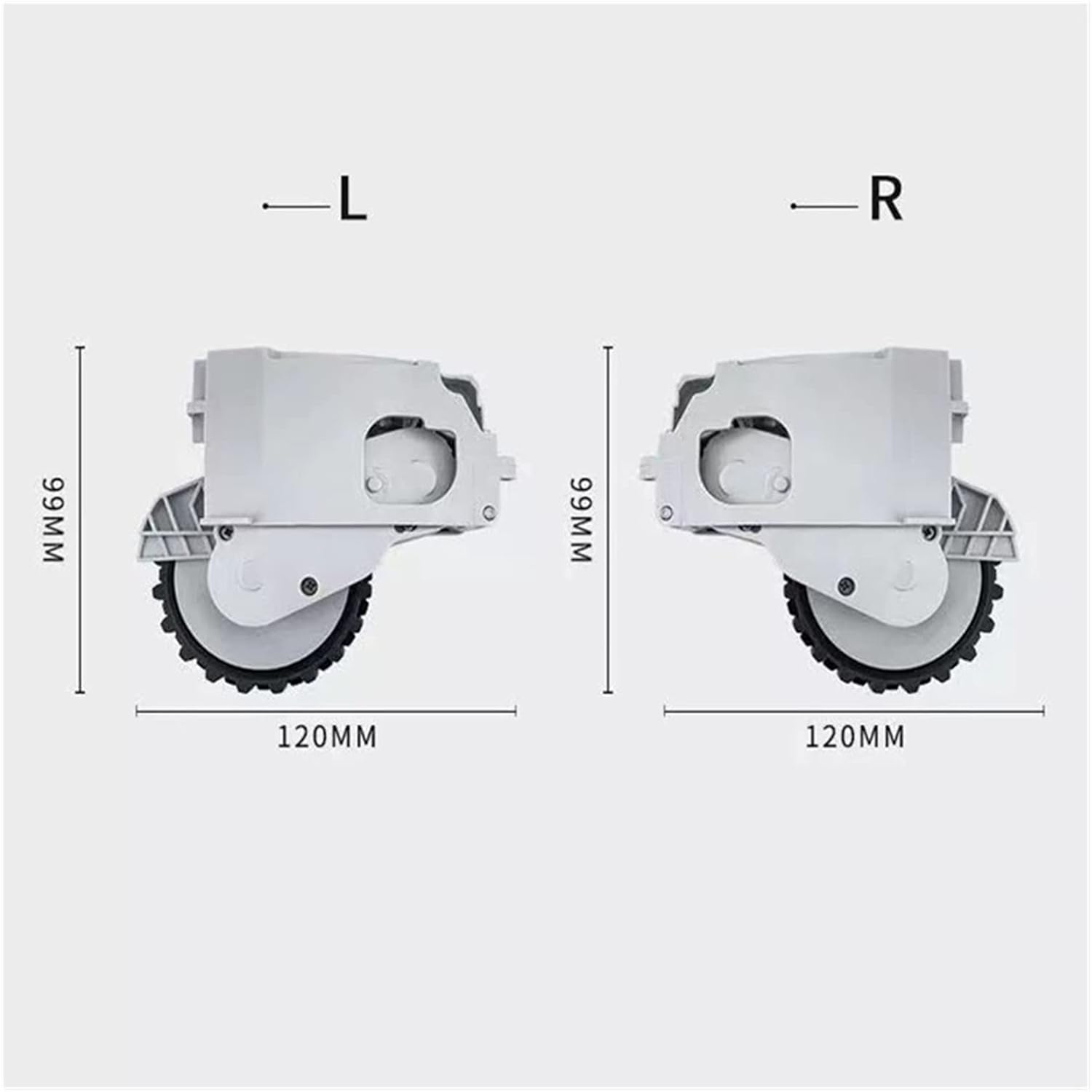 Vacuum Cleaner Traveling Wheel，Compatible for Xiaomi Mop 2C XMSTJQR2C， Robot Vacuum Cleaner Spare Parts Accessories Motor Wheel(R)
