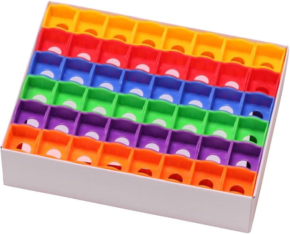 Rainbow Colorful 144 Pieces Billiards Chalk Holder Box| Portable Billiards Chalk Case for Club Bar | Great Gift for Players | Must-Have Pool Accessory, as described