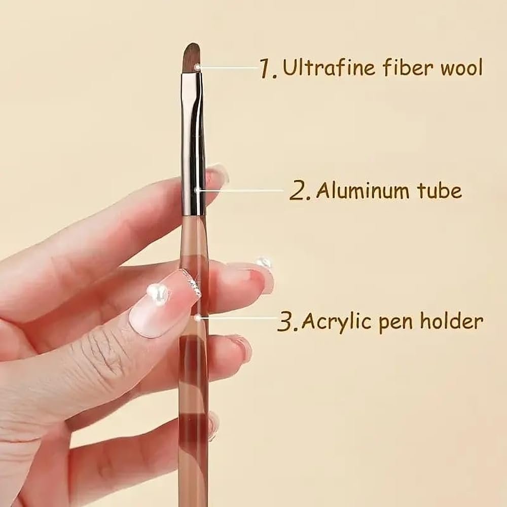 9 Pcs Dual End Nail Art Pen Brush Acrylic Round Flat Painting Drawing Liner Tools - Nail Art — view 5