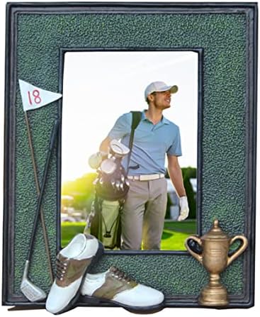 Luai Fashion 3D Golf Photo Frame Unique Handmade Golf Gifts for Golf Father/Men/Women/Dad/Mom (Black-2)