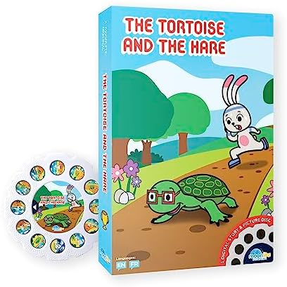 Moonlite Storybook Reels for Flashlight Projector, Kids Toddler | The Tortoise & The Hare | Single Reel Pack Story for 12 Months and Up