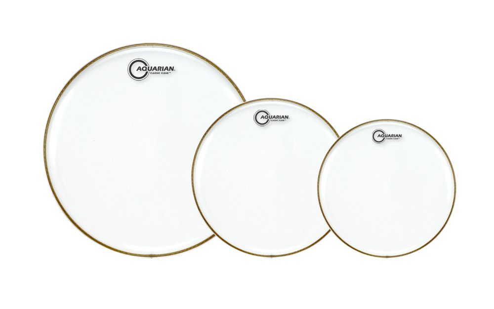 AquarianCC-C Classic Clear Series - Drumhead Pack - 10",12",16\