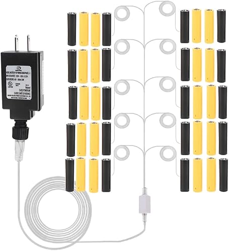 Delinx 2 o 3 pilas AA LR6 R6 de repuesto, baterías falsas, 1 a 10 CA 120V a 3V 4.5V adaptador de fuente de alimentación para decoraciones de